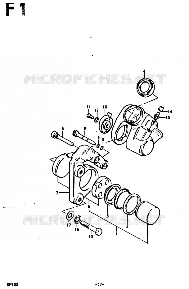 CALIPER (C, N) Suzuki MOTO 100 GP 1992  GP100N(C/N)