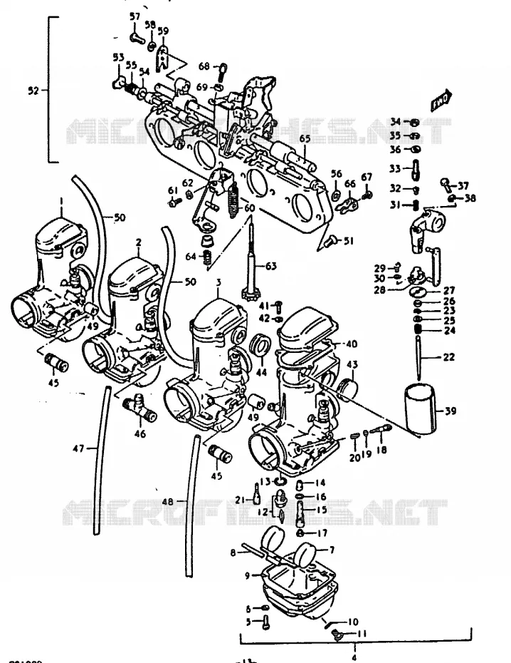CARBURATOR (GS1000N, HN, EN) Suzuki MOTO 1000 GS 1978  GS1000EC(C/N)