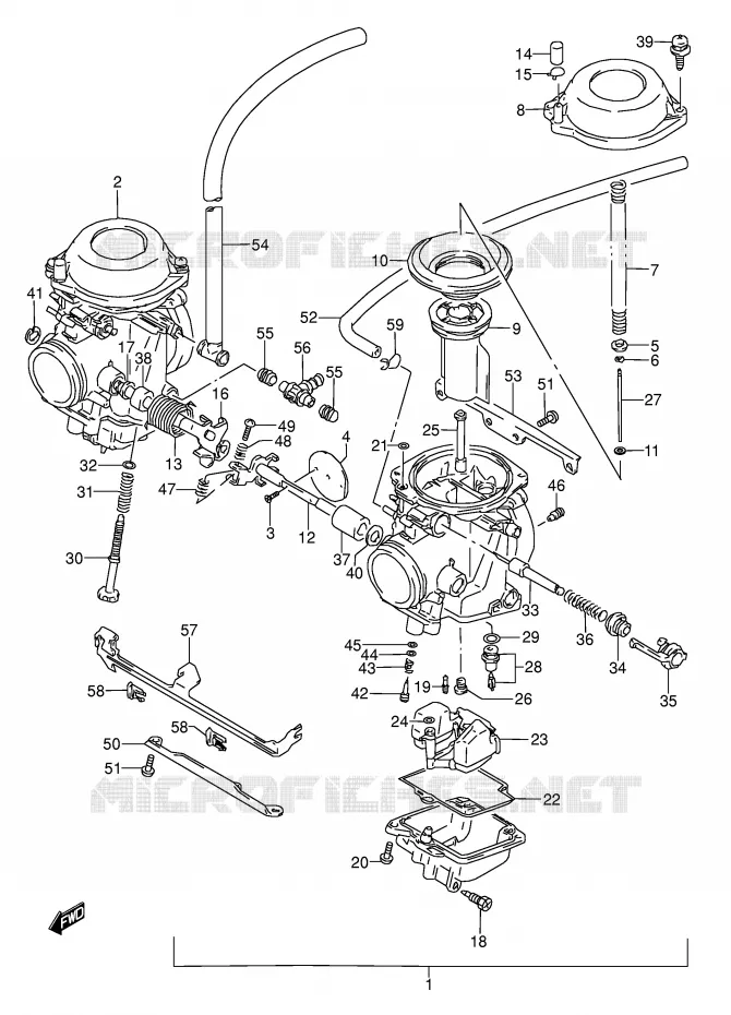 CARBURATOR (MODELE K/L/M/N/P) Suzuki MOTO 500 GS-E 1990  GS500EL(E2)