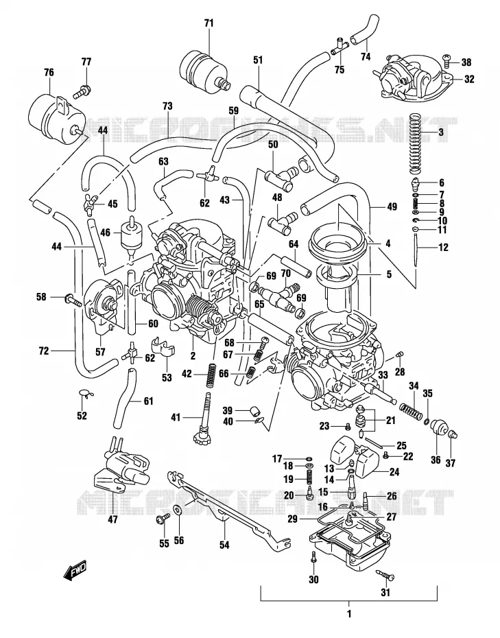 CARBURATOR (MODELE K4) Suzuki MOTO 500 GS-F 2004  GS500FUK4(P19)
