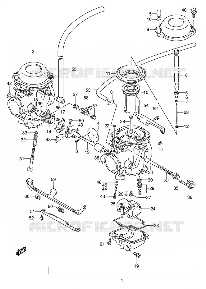CARBURATOR (MODELE T) Suzuki MOTO 500 GS-E 1992  GS500EN(E2)