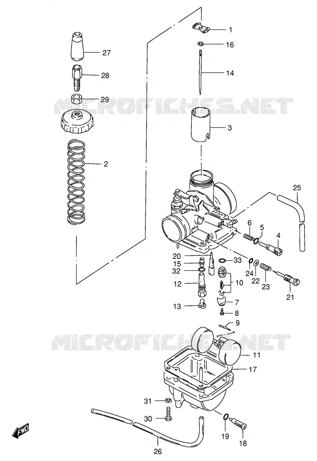 CARBURATOR (MODELE Z/D/F/K) Suzuki MOTO 125 GS 1983  GS125ESD(E1)