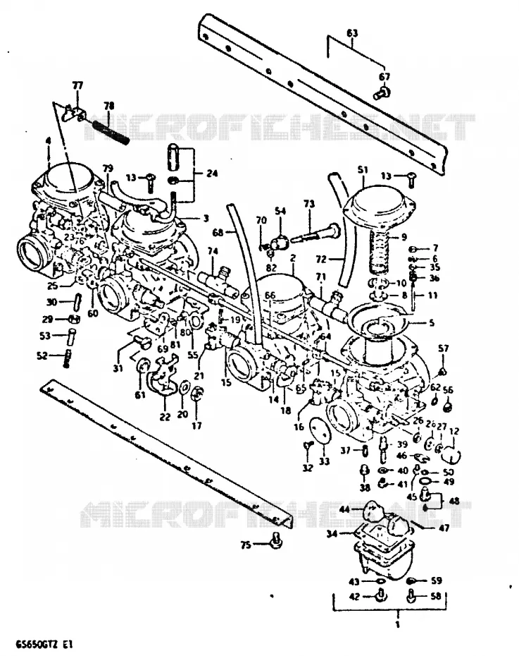 CARBURATOR (MODELE Z) Suzuki MOTO 650 GS 1999  GS650GTX(X/Z)