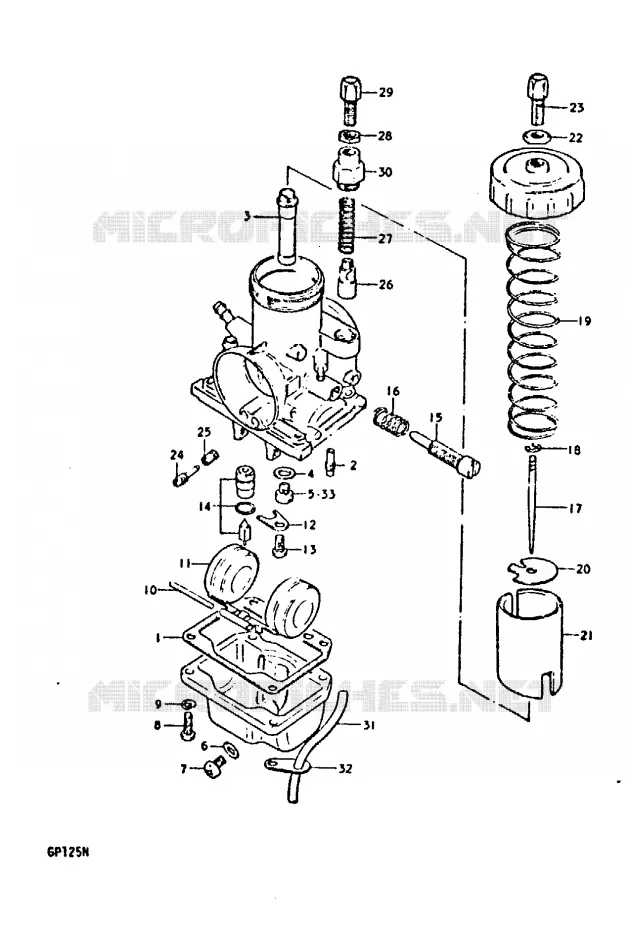 CARBURATOR Suzuki MOTO 125 GP 1978  GP125UC(C/N)