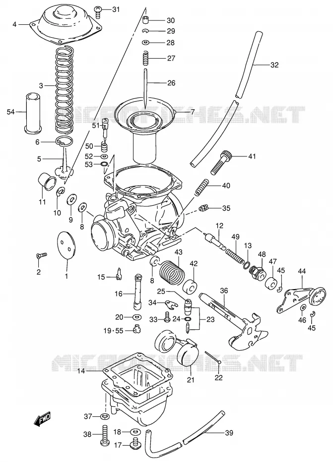 CARBURATOR Suzuki MOTO 250 GN 1991  GN250M(E2)