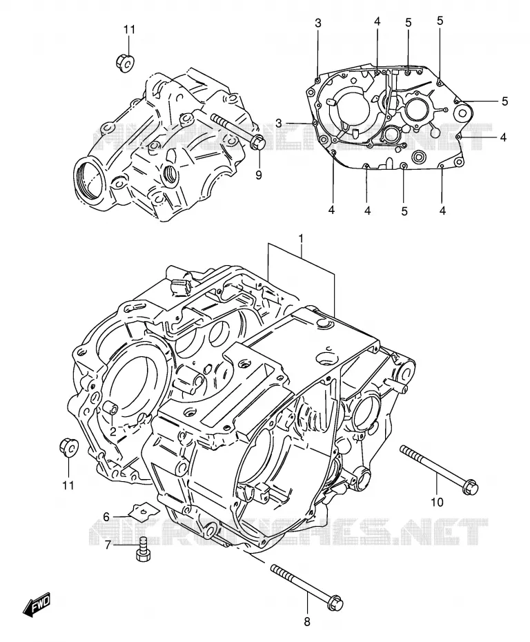 CASING (GS125D,GS125UR) Suzuki MOTO 125 GS 1994  GS125ESR(E1)