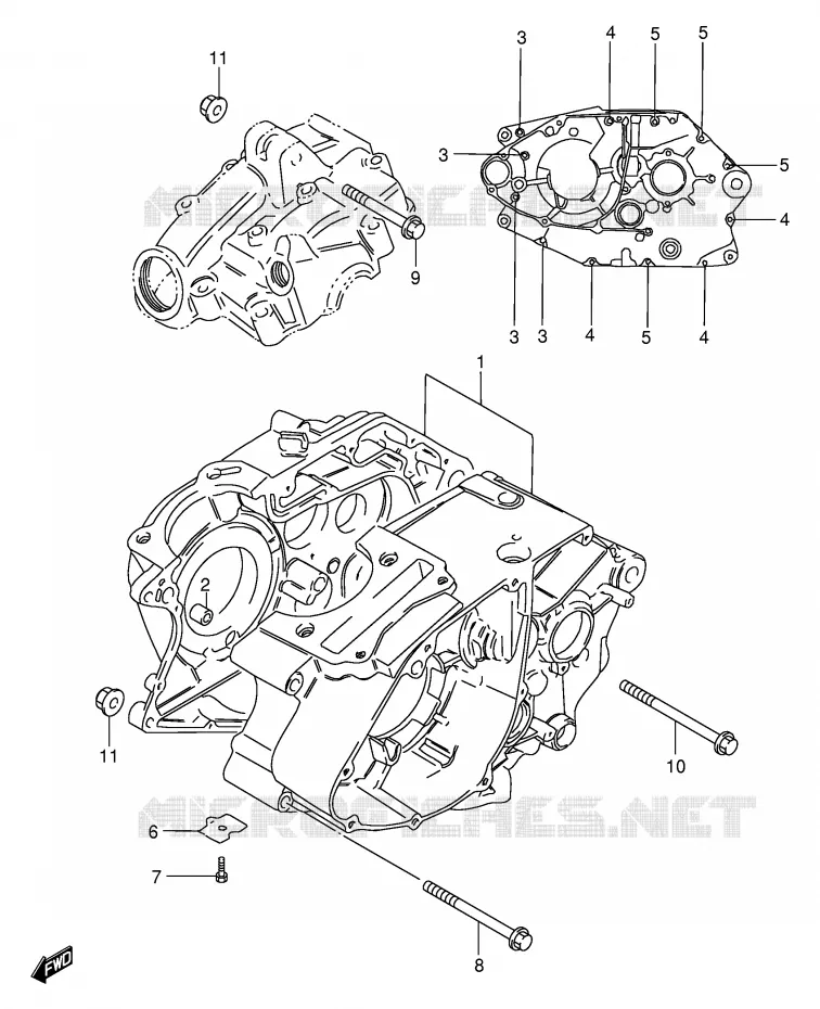 CASING (GS125ESZ, GS125EZ) Suzuki MOTO 125 GS 1982  GS125EEZ(E1)