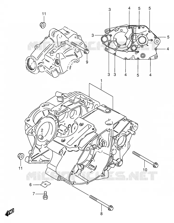 CASING (GS125SR,GS125ESD/ESF/ESK/ESL/ESM/ESR) Suzuki MOTO 125 GS 1982  GS125Z(E1)