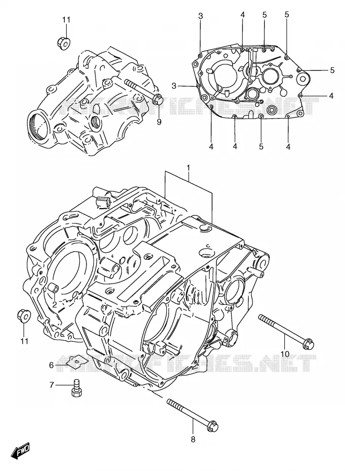 CASING (GS125UX/UY) Suzuki MOTO 125 GS 1999  GS125ESX(E71)
