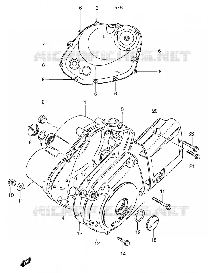 CASING (GS125UX/UY) Suzuki MOTO 125 GS 2000  GS125SY(E71)