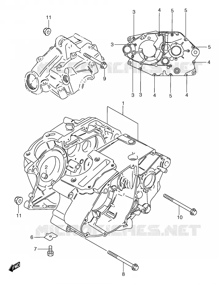 CASING (GS125X/ESX/SX/SUX/ESY/SY/SUY) Suzuki MOTO 125 GS 2000  GS125ESY(E71)