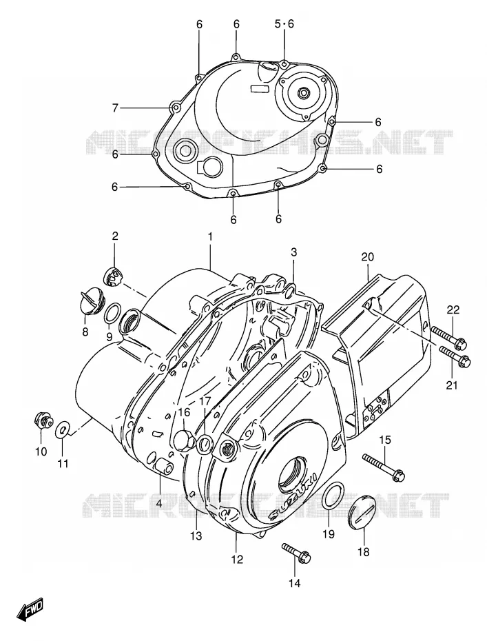 CASING (GS125Z/D/UR) Suzuki MOTO 125 GS 1994  GS125ESR(E1)