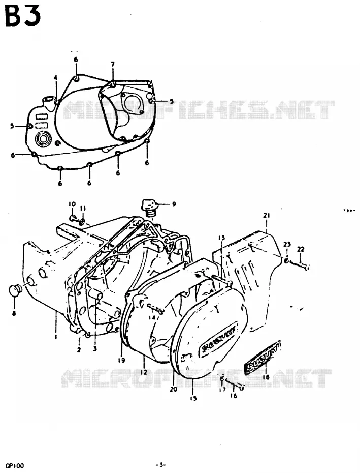 CASING Suzuki MOTO 100 GP 1992  GP100N(C/N)