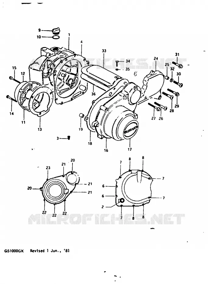 CASING Suzuki MOTO 1000 GS 1981  GS1000GX(X/T)