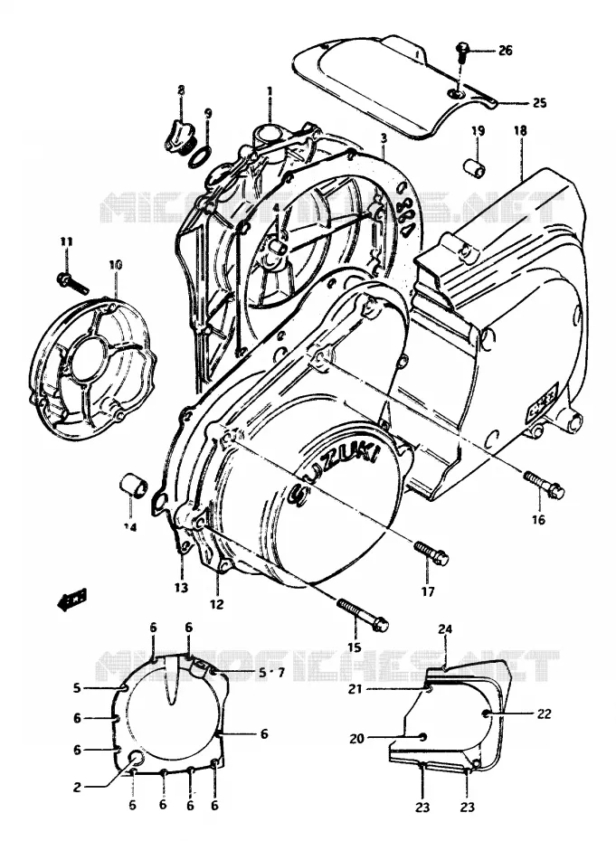 CASING Suzuki MOTO 1150 GS 1985  GS1150EFF(E/F/G)