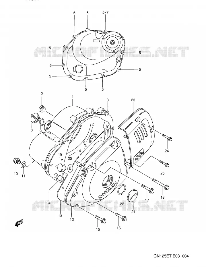 CASING Suzuki MOTO 125 GN 1991  GN125EM(E3)