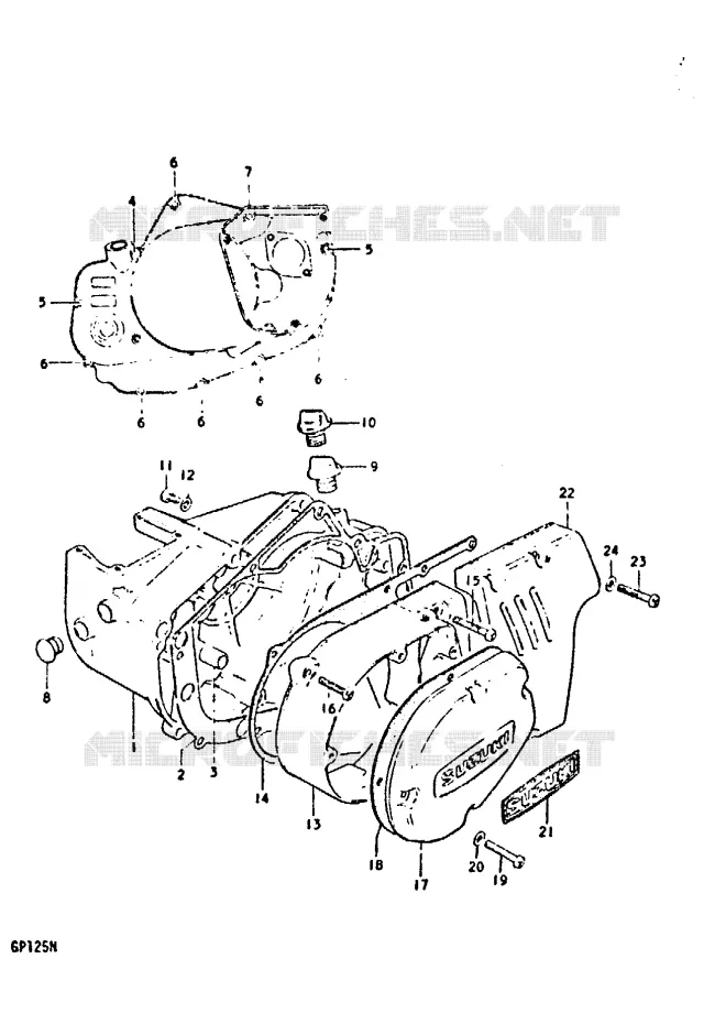 CASING Suzuki MOTO 125 GP 1992  GP125N(C/N)