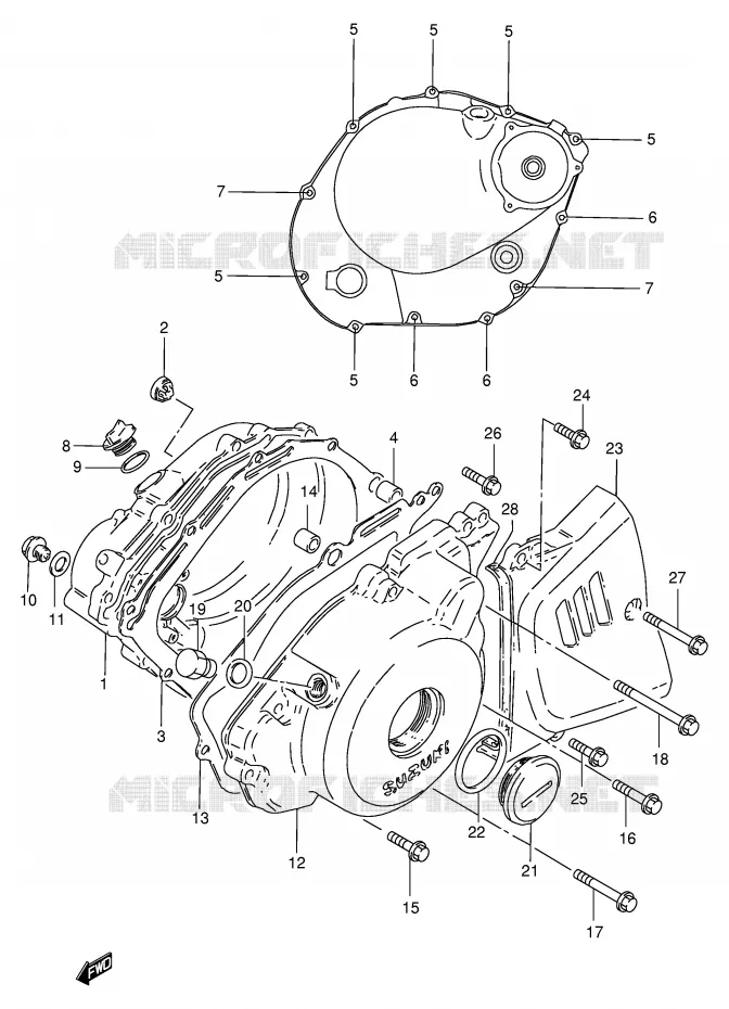 CASING Suzuki MOTO 250 GN 1996  GN250T(E2)
