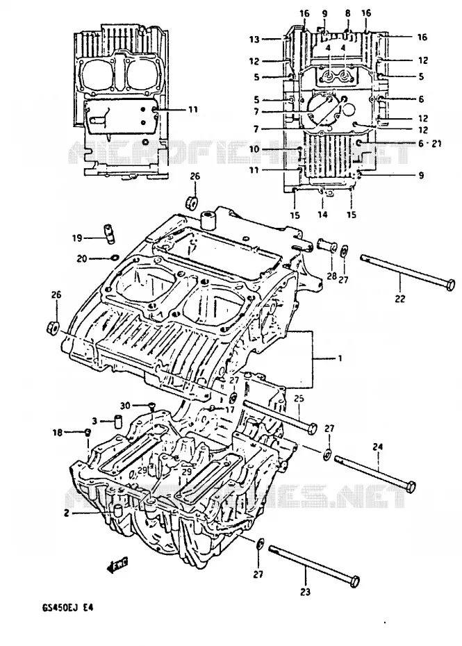 CASING Suzuki MOTO 450 GS-S 1987  GS450SH(E/F/G/H/J)