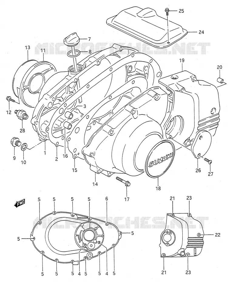 CASING Suzuki MOTO 500 GS-E 1996  GS500ET(E28)