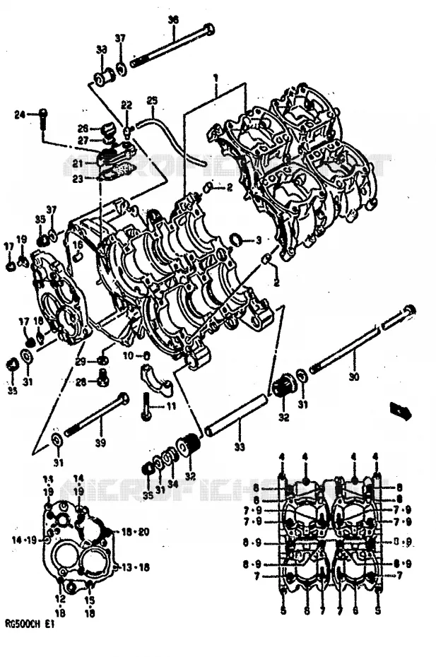 CASING Suzuki MOTO 500 RG 1986  RG500G(E1)