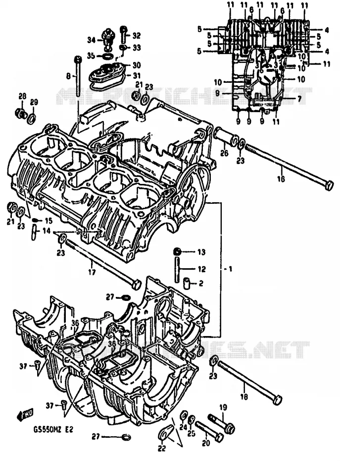 CASING Suzuki MOTO 550 GS 1981  GS550MX(X/Z)