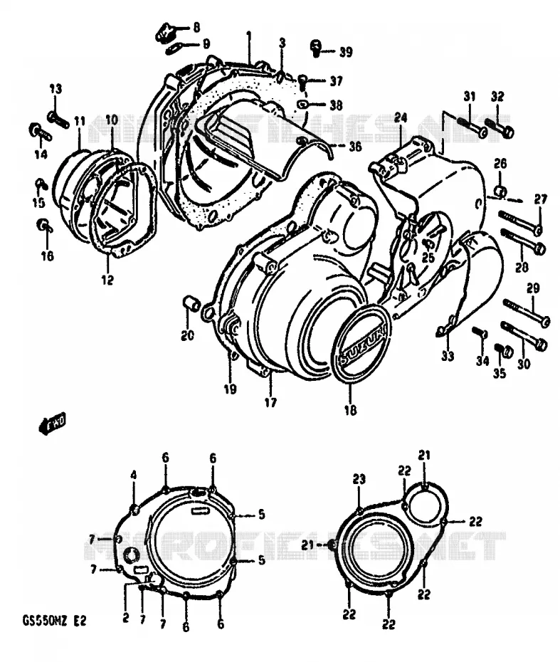CASING Suzuki MOTO 550 GS 1982  GS550MZ(X/Z)