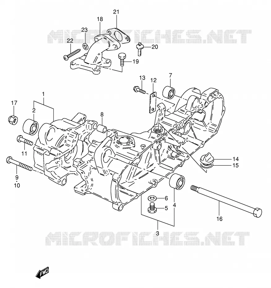 CASING Suzuki SCOOTER 50 FZ 1982  FZ50Z(E1)