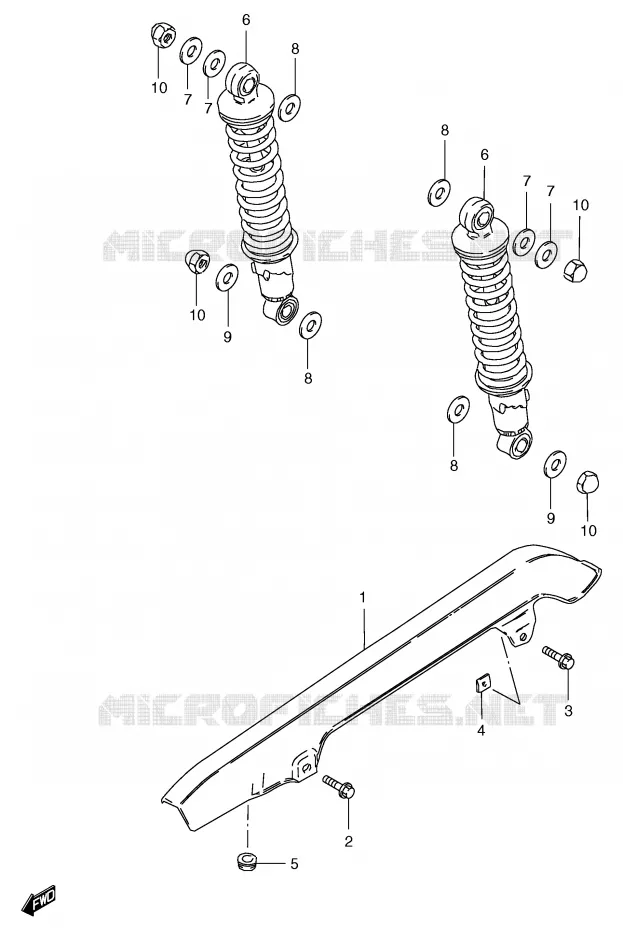 CHAIN ??GUARD - ACHTER SCHOKDEMPER Suzuki MOTO 125 GS 2000  GS125ESY(E71)