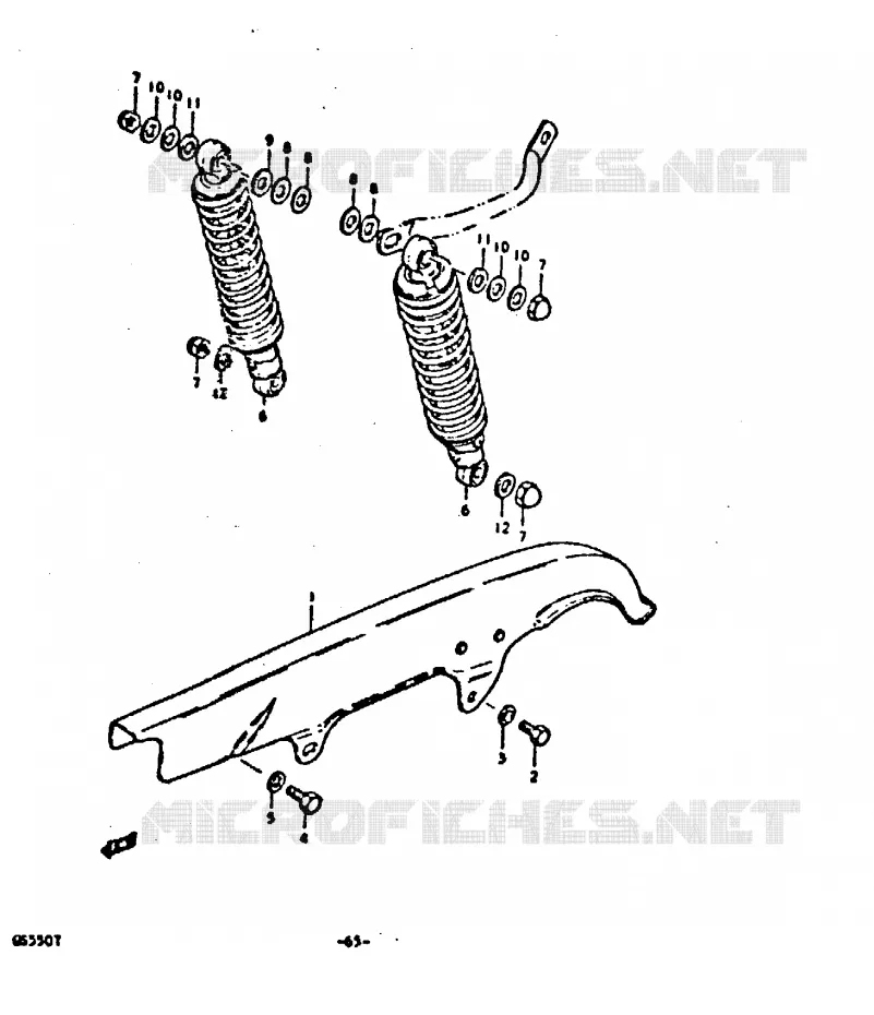 CHAIN ??GUARD - ACHTER SCHOKDEMPER Suzuki MOTO 550 GS 1980  GS550T(T)