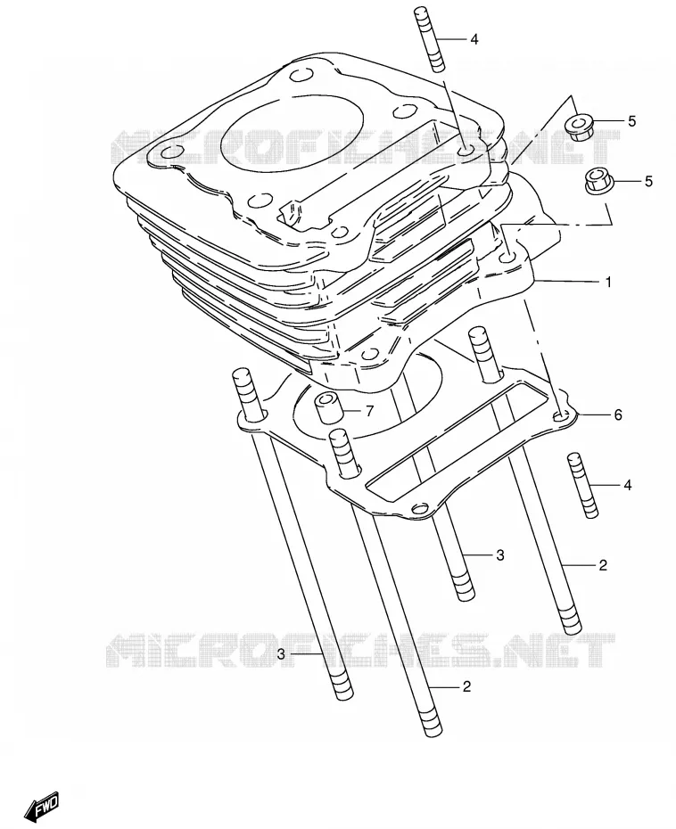 CILINDER Suzuki MOTO 125 GS 1990  GS125ESL(E1)
