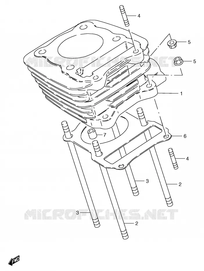 CILINDER Suzuki MOTO 125 GS 2000  GS125ESY(E71)