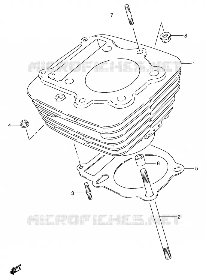 CILINDER Suzuki MOTO 250 GN 1994  GN250R(E2)