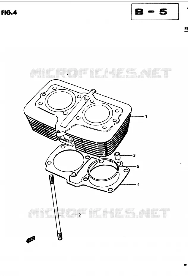 CILINDER Suzuki MOTO 450 GS-E 1983  GS450ED2(2/Z/D)