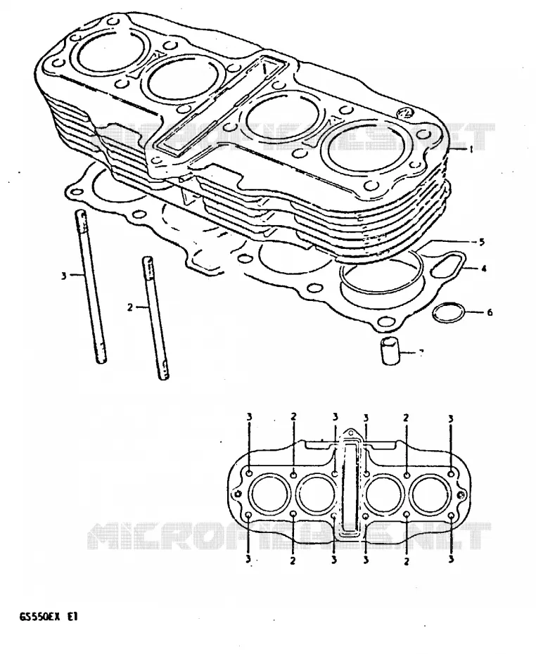 CILINDER Suzuki MOTO 550 GS 1981  GS550EX(X)