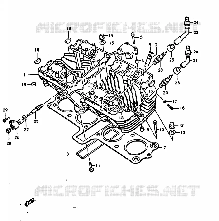 CILINDERKOP Suzuki MOTO 1000 GS 1978  GS1000HC(C/N)