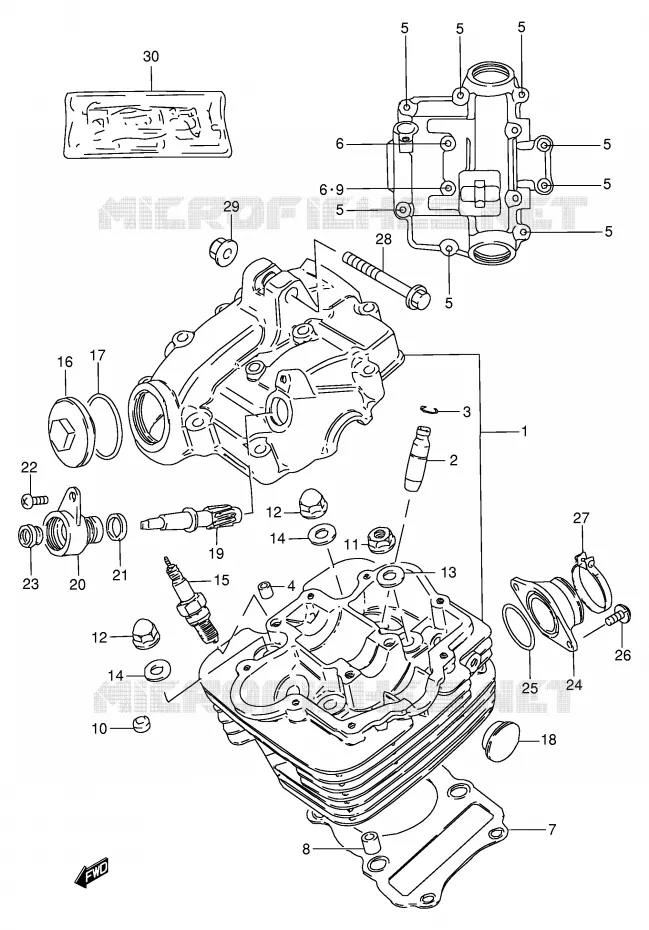 CILINDERKOP Suzuki MOTO 125 GN 1982  GN125EZ(E1)