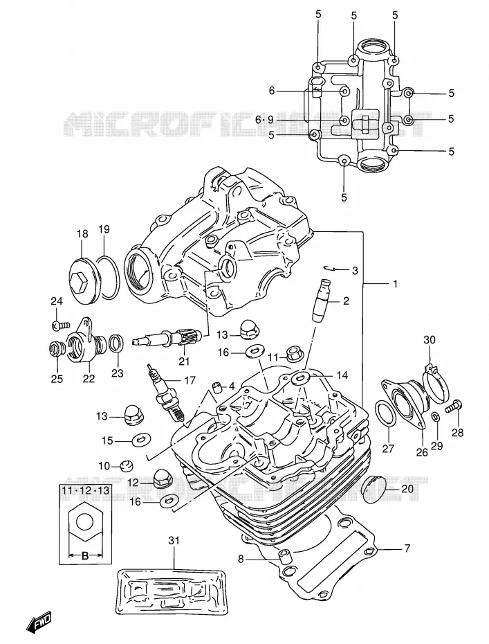 CILINDERKOP Suzuki MOTO 125 GS 1982  GS125ESZ(E1)