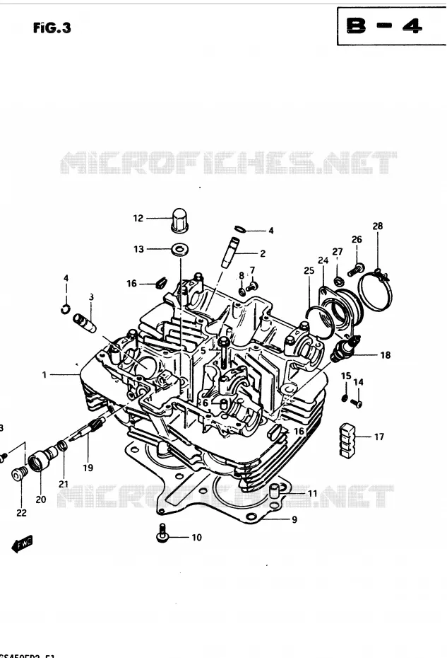 CILINDERKOP Suzuki MOTO 450 GS 1982  GS450Z(2/Z/D)