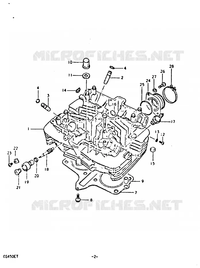 CILINDERKOP Suzuki MOTO 450 GS 1996  GS450T(T)