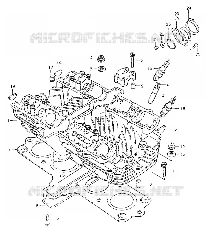 CILINDERKOP Suzuki MOTO 550 GS 1981  GS550LX