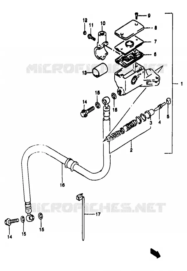 CLUTCH HOOFDREMCILINDER Suzuki MOTO 1200 BANDIT 1998  GSF1200W(T/V/W/X/Y)