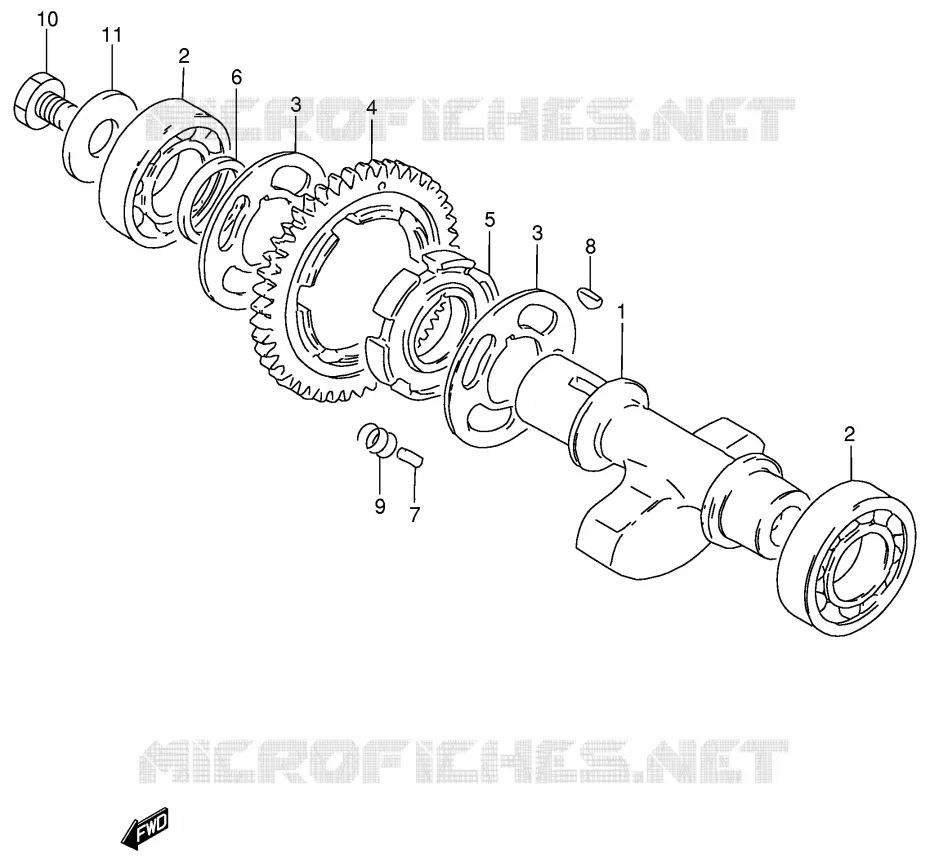 CRANK BALANCER Suzuki MOTO 250 GN 1991  GN250M(E2)