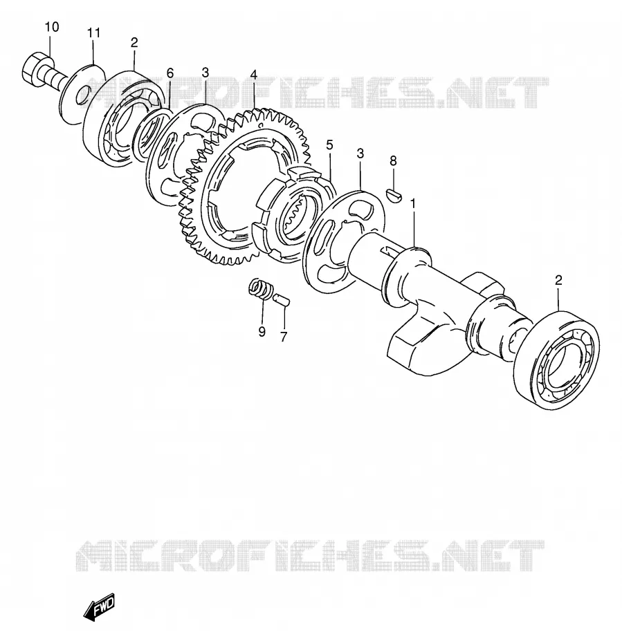 CRANK BALANCER Suzuki MOTO 250 GN 1996  GN250T(E2)