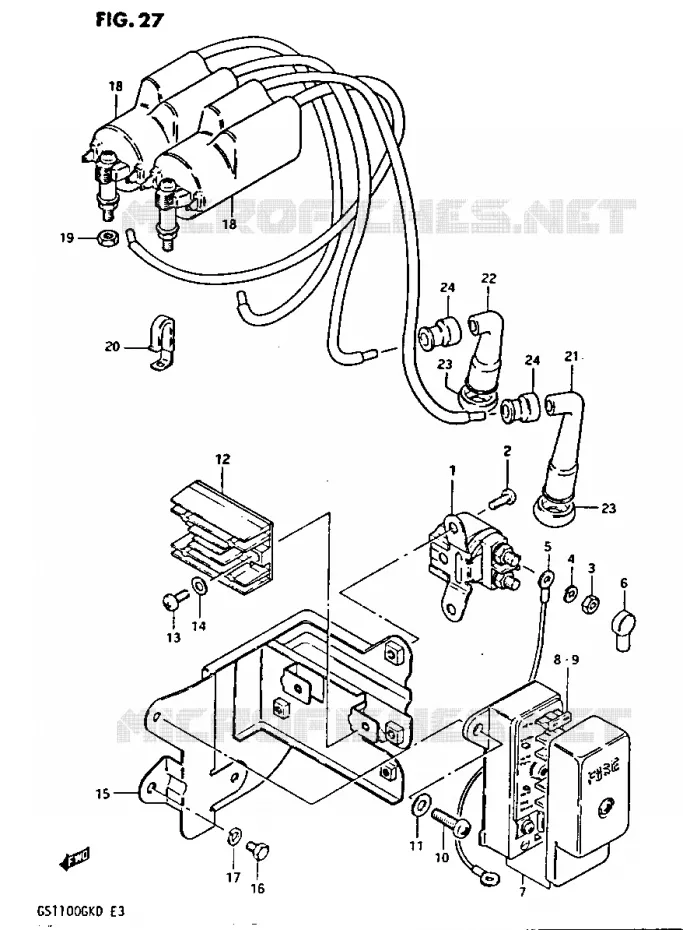 ELEKTRISCH (GS1100GKD) Suzuki MOTO 1100 GS-G 1982  GS1100GK2(Z/2/D)