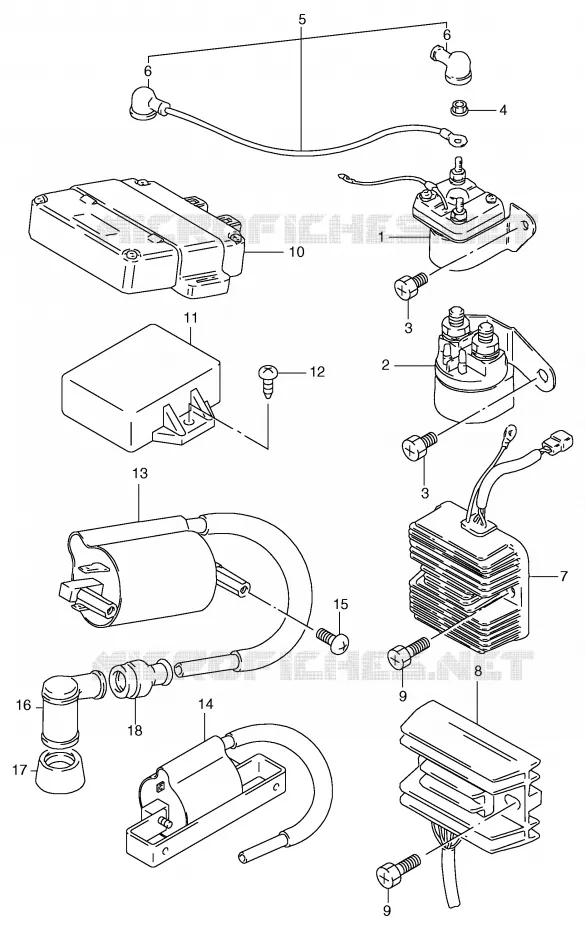 ELEKTRISCH (GS125ESX/ESY/GS125X,GS125UX/UY) Suzuki MOTO 125 GS 2000  GS125SUY(E71)