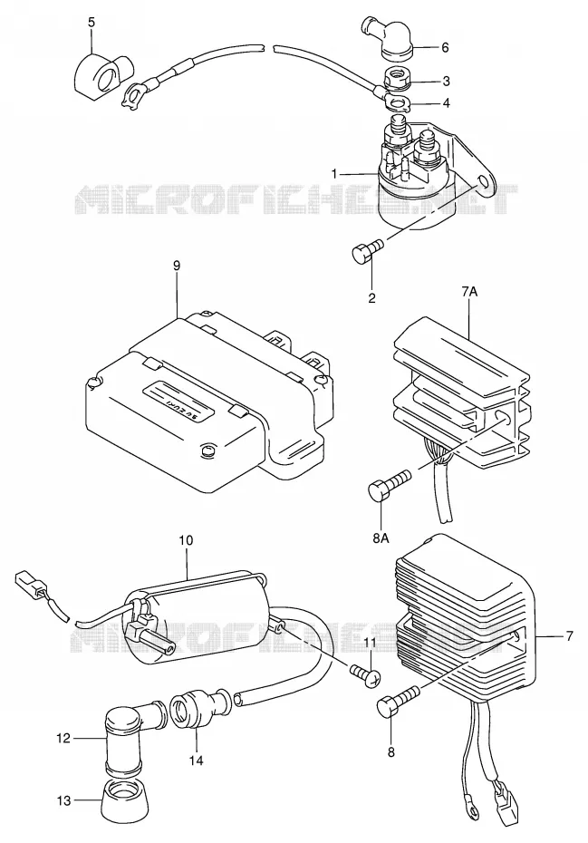 ELEKTRISCH (MODELE N/R) Suzuki MOTO 125 GN 1994  GN125ER(E1)