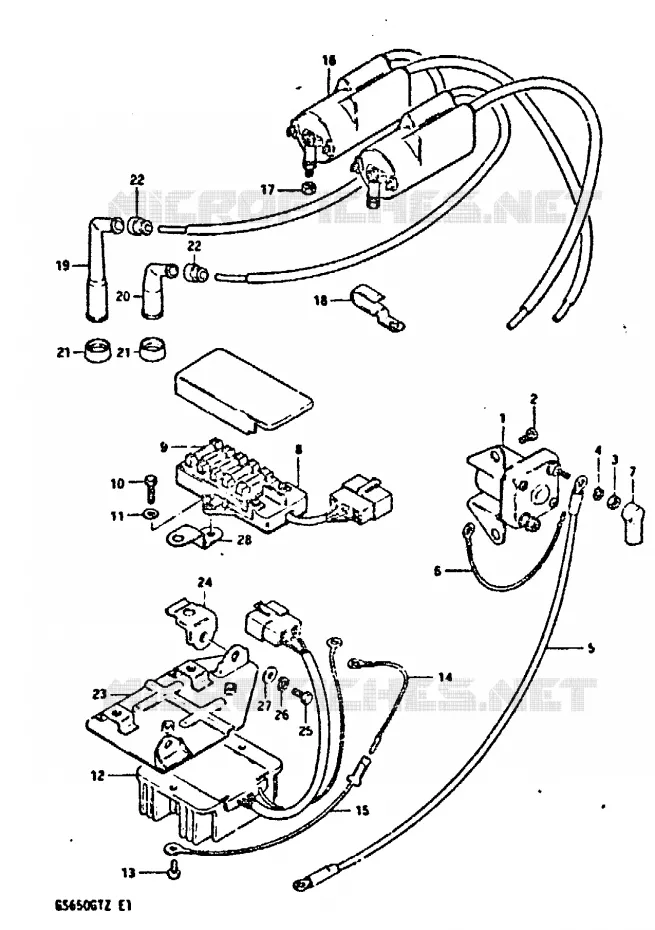 ELEKTRISCH Suzuki MOTO 650 GS 1982  GS650GTZ(X/Z)