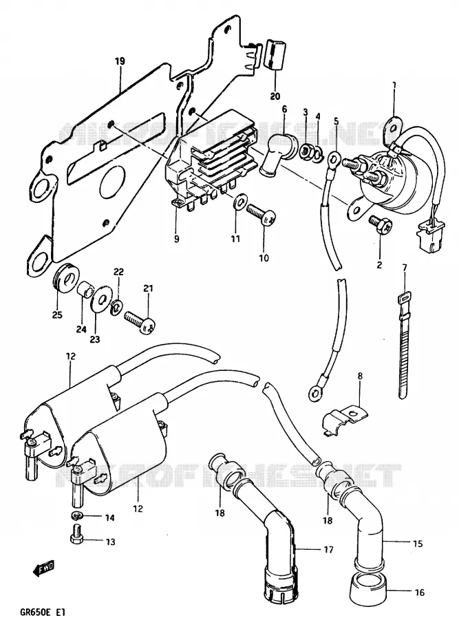 ELEKTRISCH Suzuki MOTO 650 TEMPTER 1984  GR650XE(D/E)