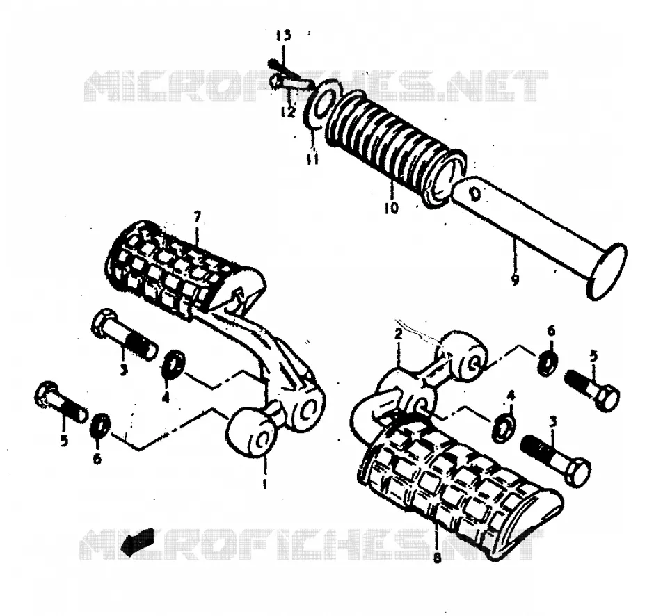 FOOTREST (GS400C,EC) Suzuki MOTO 400 GS 1978  GS400EC(C/N)
